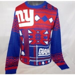 YORK GIANTS UGLY CHRISTMAS SWEATER NFL Football Team Apparel Party Mens M